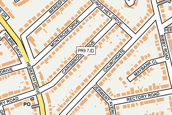 PR9 7JD map - OS OpenMap – Local (Ordnance Survey)