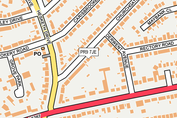 PR9 7JE map - OS OpenMap – Local (Ordnance Survey)