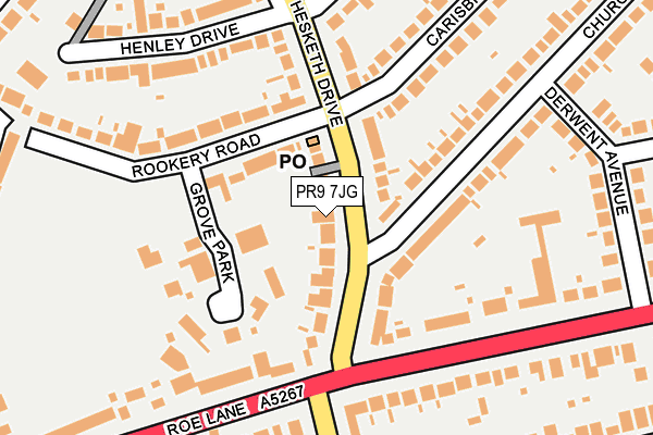PR9 7JG map - OS OpenMap – Local (Ordnance Survey)