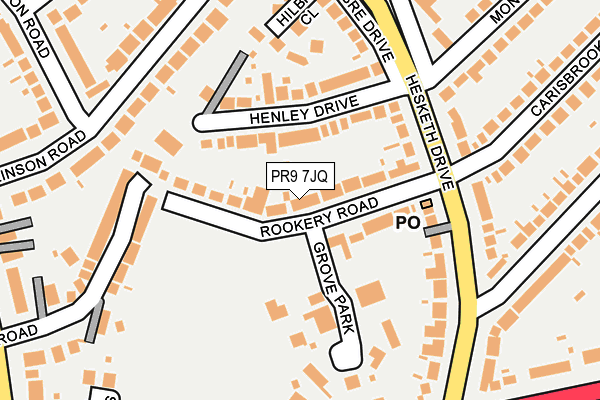 PR9 7JQ map - OS OpenMap – Local (Ordnance Survey)