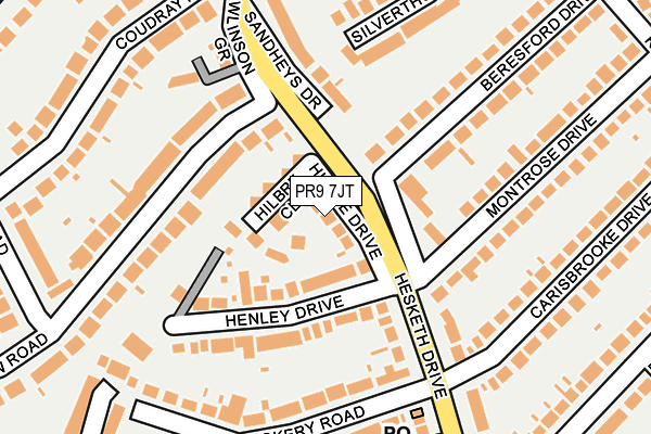 PR9 7JT map - OS OpenMap – Local (Ordnance Survey)