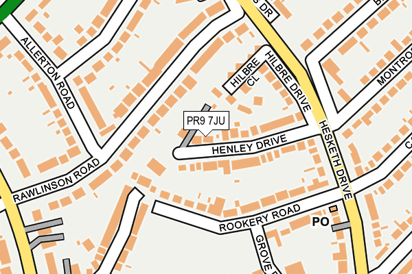 PR9 7JU map - OS OpenMap – Local (Ordnance Survey)