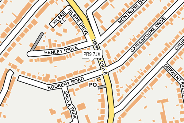 PR9 7JX map - OS OpenMap – Local (Ordnance Survey)