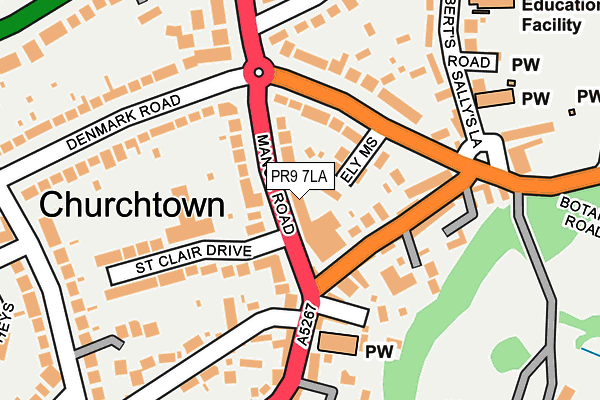 Map Of Churchtown Southport Pr9 7La Maps, Stats, And Open Data