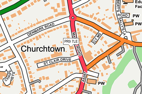 PR9 7LE map - OS OpenMap – Local (Ordnance Survey)