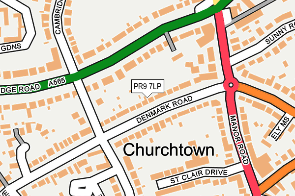 PR9 7LP map - OS OpenMap – Local (Ordnance Survey)