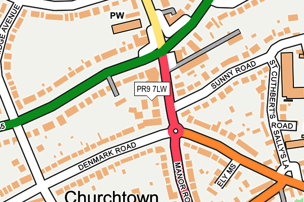 PR9 7LW map - OS OpenMap – Local (Ordnance Survey)