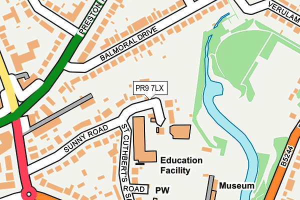 PR9 7LX map - OS OpenMap – Local (Ordnance Survey)