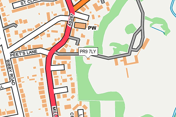 PR9 7LY map - OS OpenMap – Local (Ordnance Survey)