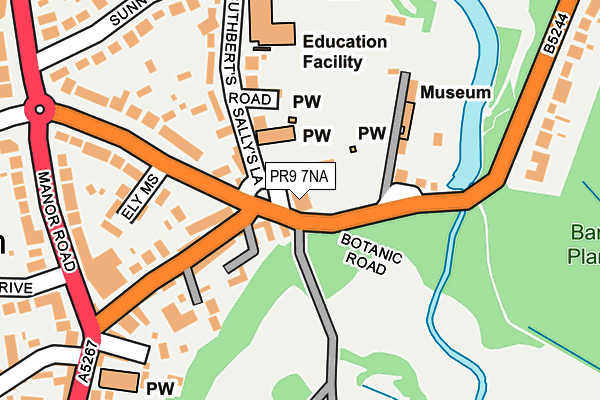 PR9 7NA map - OS OpenMap – Local (Ordnance Survey)