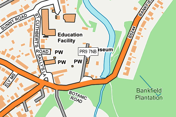 PR9 7NB map - OS OpenMap – Local (Ordnance Survey)