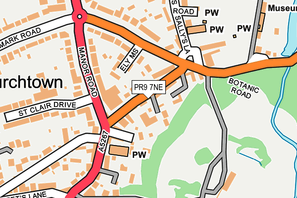 PR9 7NE map - OS OpenMap – Local (Ordnance Survey)