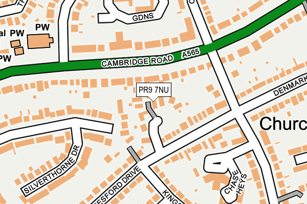 PR9 7NU map - OS OpenMap – Local (Ordnance Survey)