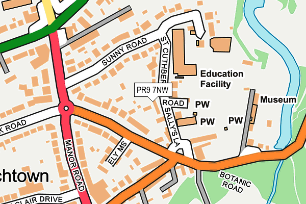 PR9 7NW map - OS OpenMap – Local (Ordnance Survey)