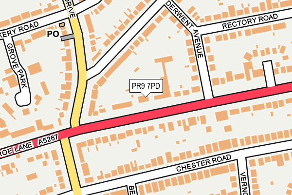 PR9 7PD map - OS OpenMap – Local (Ordnance Survey)