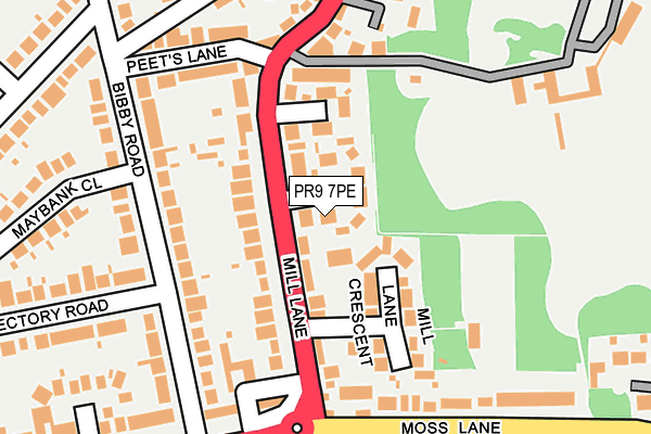 PR9 7PE map - OS OpenMap – Local (Ordnance Survey)