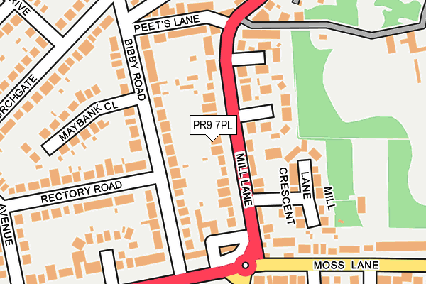 PR9 7PL map - OS OpenMap – Local (Ordnance Survey)