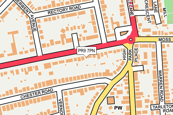 PR9 7PN map - OS OpenMap – Local (Ordnance Survey)