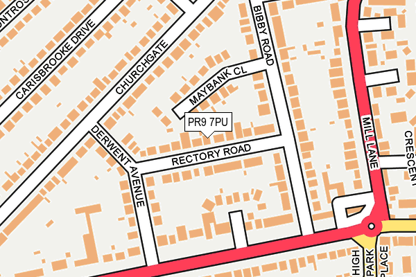 PR9 7PU map - OS OpenMap – Local (Ordnance Survey)