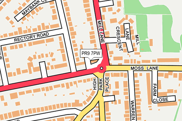 PR9 7PW map - OS OpenMap – Local (Ordnance Survey)