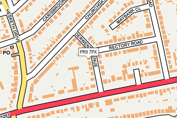 PR9 7PX map - OS OpenMap – Local (Ordnance Survey)