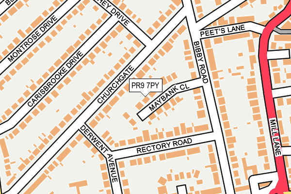 PR9 7PY map - OS OpenMap – Local (Ordnance Survey)