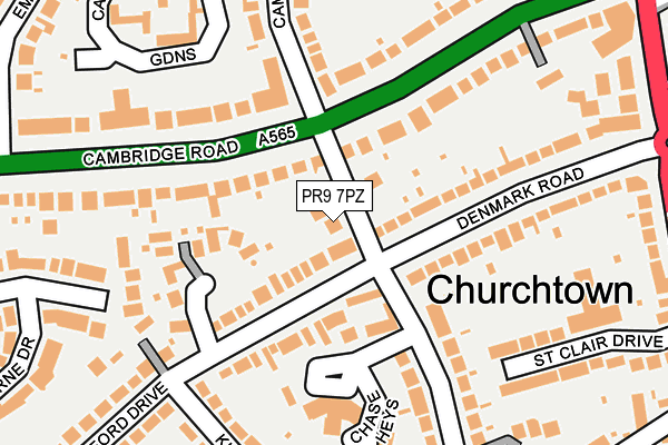 PR9 7PZ map - OS OpenMap – Local (Ordnance Survey)