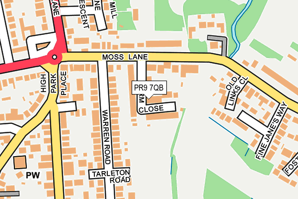 PR9 7QB map - OS OpenMap – Local (Ordnance Survey)