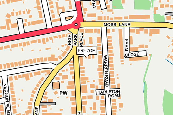 PR9 7QE map - OS OpenMap – Local (Ordnance Survey)