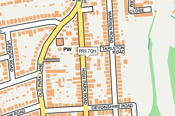 PR9 7QH map - OS OpenMap – Local (Ordnance Survey)