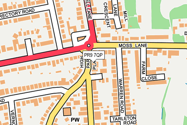 PR9 7QP map - OS OpenMap – Local (Ordnance Survey)