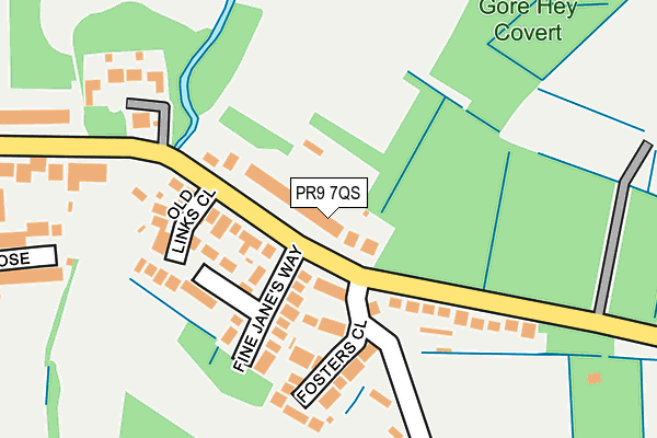 PR9 7QS map - OS OpenMap – Local (Ordnance Survey)