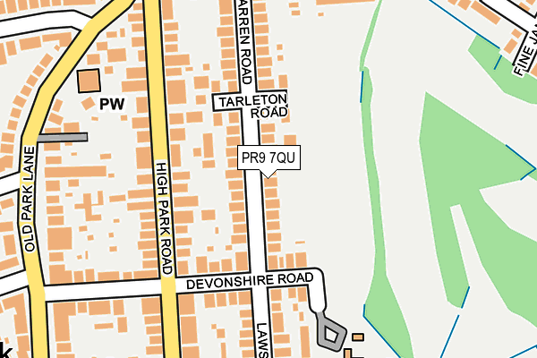 PR9 7QU map - OS OpenMap – Local (Ordnance Survey)