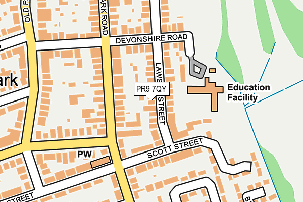 PR9 7QY map - OS OpenMap – Local (Ordnance Survey)