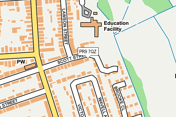 PR9 7QZ map - OS OpenMap – Local (Ordnance Survey)