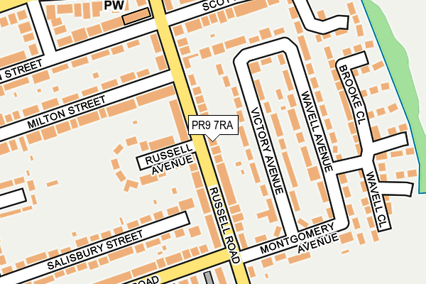 PR9 7RA map - OS OpenMap – Local (Ordnance Survey)