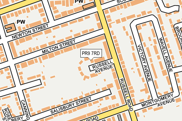 PR9 7RD map - OS OpenMap – Local (Ordnance Survey)