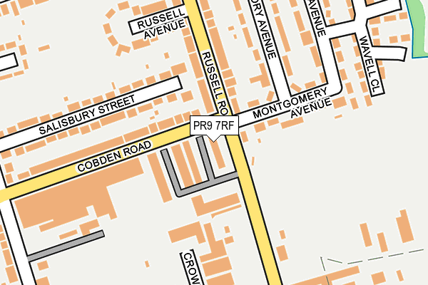 PR9 7RF map - OS OpenMap – Local (Ordnance Survey)