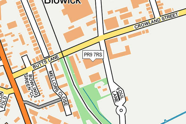 PR9 7RS map - OS OpenMap – Local (Ordnance Survey)