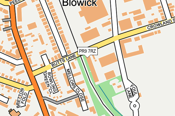 PR9 7RZ map - OS OpenMap – Local (Ordnance Survey)