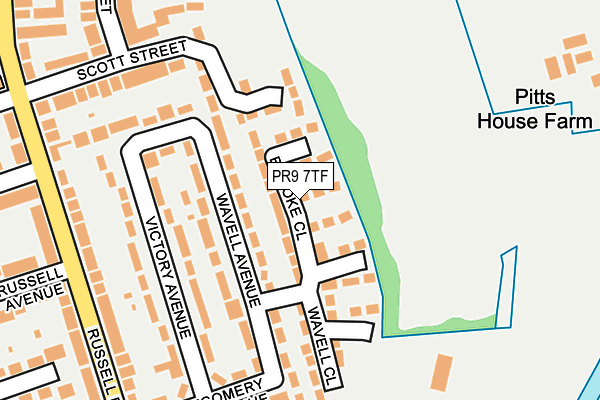 PR9 7TF map - OS OpenMap – Local (Ordnance Survey)