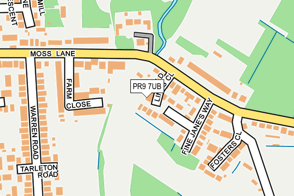 PR9 7UB map - OS OpenMap – Local (Ordnance Survey)