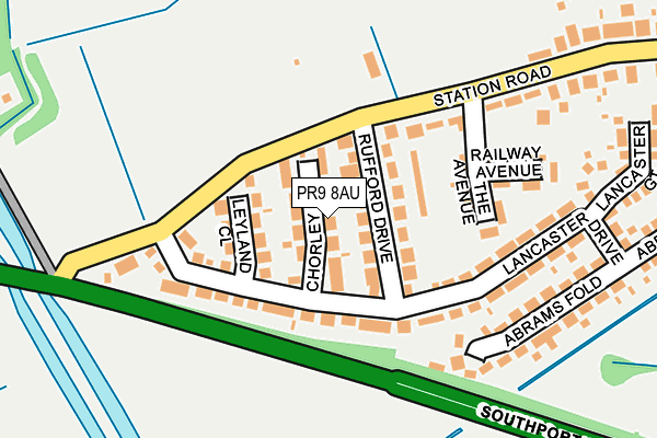 PR9 8AU map - OS OpenMap – Local (Ordnance Survey)