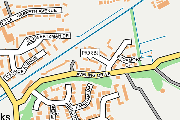 PR9 8BJ map - OS OpenMap – Local (Ordnance Survey)