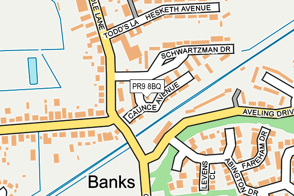 PR9 8BQ map - OS OpenMap – Local (Ordnance Survey)