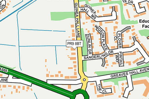 PR9 8BT map - OS OpenMap – Local (Ordnance Survey)