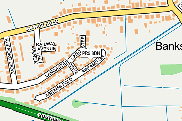 PR9 8DN map - OS OpenMap – Local (Ordnance Survey)
