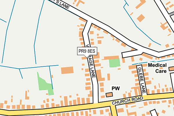 PR9 8ES map - OS OpenMap – Local (Ordnance Survey)