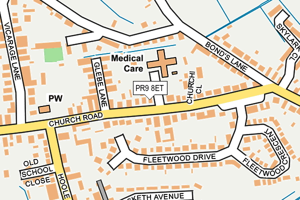 PR9 8ET map - OS OpenMap – Local (Ordnance Survey)