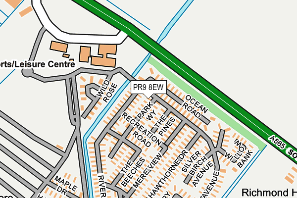 PR9 8EW map - OS OpenMap – Local (Ordnance Survey)